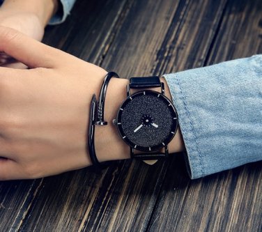 free ship luxury quartz leather strap Clock watches Unisex 2018