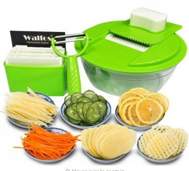 free ship Vegetable Slice Fruit Cutter + 4 Stainless Steel Blades Set 2018