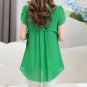free ship Womens Short Sleeve Chiffon Blouse 2018