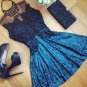 free ship 2018 Women Sexy Lace Hollow Summer Dress/Medium/Large