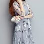 free ship O Neck See-Through Midi Party Dress 2018/Medium/Large