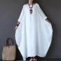 free ship Women Loose Cotton Linen Dress 2018/Medium/Large
