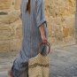 free ship Women Striped Wear Dress 2018/Medium/Large