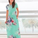free ship Women Casual Side Pockets Maxi Dress 2018/Medium/Large