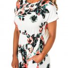 free ship Women Short Sleeve O-neck Beach Dress 2018/Medium/Large