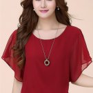 free ship 2018 Women Summer Chiffon Blouse 2018/Medium/Large