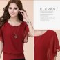 free ship 2018 Women Summer Chiffon Blouse 2018/Medium/Large