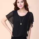 free ship 2018 Women Summer Chiffon Blouse Shirts/Medium/Large