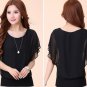free ship 2018 Women Summer Chiffon Blouse Shirts/Medium/Large