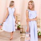 free ship Sky Blue Elegant Vintage Long Party Dress 2018/Medium/Large