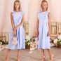 free ship Sky Blue Elegant Vintage Long Party Dress 2018/Medium/Large