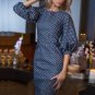 free ship Women Polka Dots Print Dress Casual O-neck 2018/Medium/Large