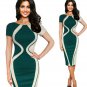 free ship Women Elegant Optical Illusion Style Dress 2018/Medium/Large