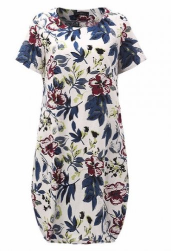 free ship Short Sleeve Loose Dress Women Vintage 2018/Medium/Large