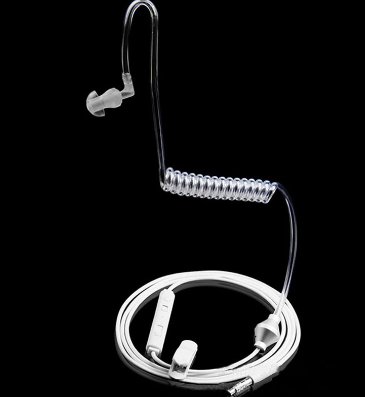 New Arrival White Stereo Monaural Air Tube 3.5mm Anti Radiation