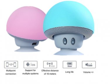 New Wireless Bluetooth Mini Speaker Mushroom Waterproof Silicon  Music Player for mobiles