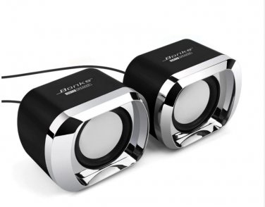 USB 2.0 Notebook Speakers Wired Stereo Mini Computer Speaker for Desktop Laptop