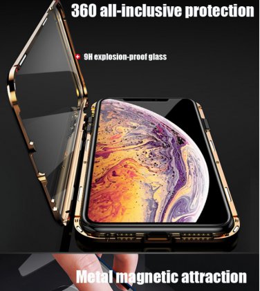 360 Metal Magnetic Phone Case For  11 Pro Max Case For  XR X XS Max 6 6S 7 8 Plus