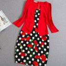 Autumn Pencil Dress  Black Red Fashion Female Bodycon  Ladies Work Wear Vintage Women Clothes