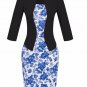 Autumn Pencil Dress  Black Red Fashion Female Bodycon  Ladies Work Wear Vintage Women Clothes