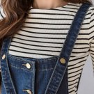 Ladies Plus Size Korean Spaghetti Strap Denim Dress Summer Spring Autumn Long Jeans Dress
