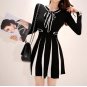 New arrival Korean style  lace up bow Knitted sweaters Dress women winter dress