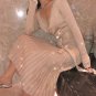New Knitted Dresses Female Korean Long Sleeve V-collar Medium And Long Slim Tide