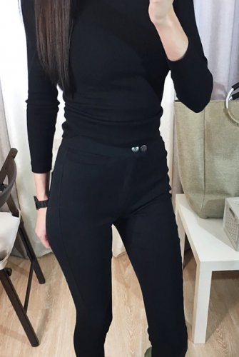 Autumn Winter New Korean Hi-Q Two Buttons Magic Pants Skinny Slim