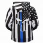 USA Skull Stars Stripes Flags 3D All Over Print Crewneck Pullover Hoodies Sweatshirt