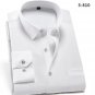 New Stretch Cotton Men's Dress Shirts Tops Shirt Solid color Casual Male Shirt