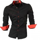 Jeansian Men's Fashion Dress Casual Shirts Button Down Long Sleeve Slim Fit Design
