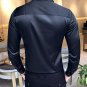 Summer Fashion solid Long Sleeve Shirt men Satin cloth nightclub bar