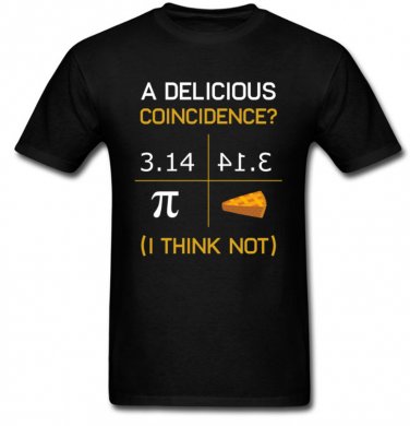 Pi Day T-Shirt Math Nerd Geek Gift Tshirt Men Short Sleeve Round Collar Brand New