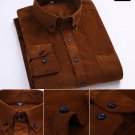 Men's Corduroy Long Sleeve 2019 Autumn New Shirt Loose Casual Solid Color