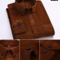 Men's Corduroy Long Sleeve 2019 Autumn New Shirt Loose Casual Solid Color