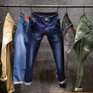 Spring Autu New Men's Elastic Cotton Stretch Jeans Pants Loose Fit