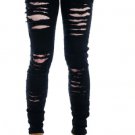 REPPUNK 2019 New Streetwear Fashion Quality Men Black Skinny Slim Fit Jeans