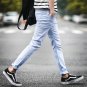 Light Blue Skinny Jeans Men Slim Denim Jeans Men Cotton Elastic  Pants