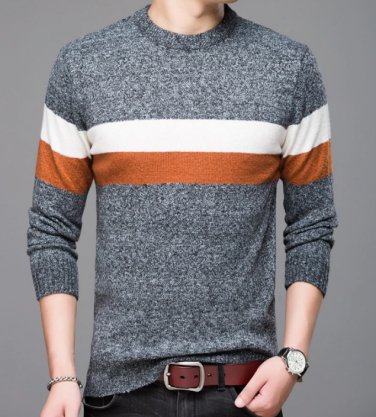 2019 New Fashion Brand Sweaters Man Pullovers Slim Fit Jumpers Knitwear
