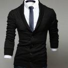 New Men Casual Sweater Slim Lapel Knitted Cardigan Sweaters V Neck Long Sleeve