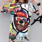 Women Summer Dress 2019 Printed Doll Yellow Striped Dress T shirt Short Sleeve