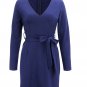 Autumn Solid Color Slim Dress Long Sleeve V-neck Women Dress