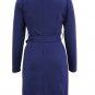 Autumn Solid Color Slim Dress Long Sleeve V-neck Women Dress