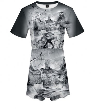 Shadowhunters 3D Summer Dress Comfortable Fashion Casual Round collar dress
