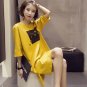 Sexe Mara Korean Short Sleeve Letter printing Loose Straight Womens Dresses