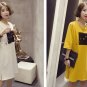Sexe Mara Korean Short Sleeve Letter printing Loose Straight Womens Dresses
