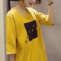 Sexe Mara Korean Short Sleeve Letter printing Loose Straight Womens Dresses