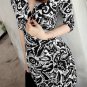 Printing Slim Middle Sleeve Wrap Asymmetrical Women Dresses