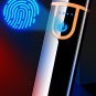 USB charging electronic lighter windproof slim   Electric heating wire colorful cigarette lighter