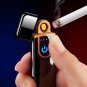 USB charging electronic lighter windproof slim   Electric heating wire colorful cigarette lighter